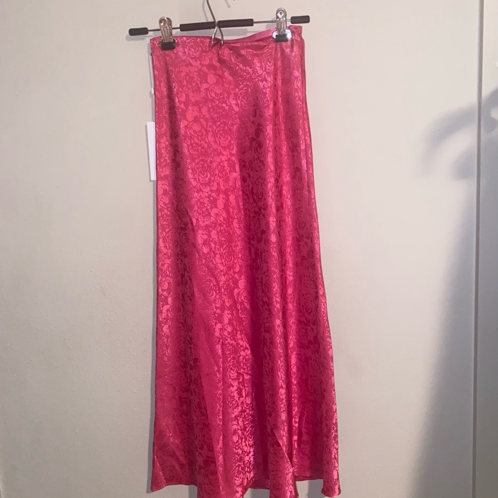 NWT $378 RONNY KOBO MAE FLORAL MAXI SKIRT (pink)